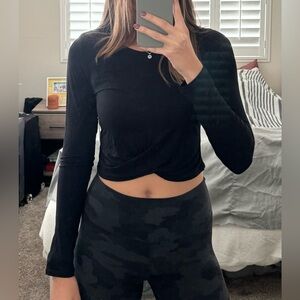 Spiritual gangster long sleeve crop top